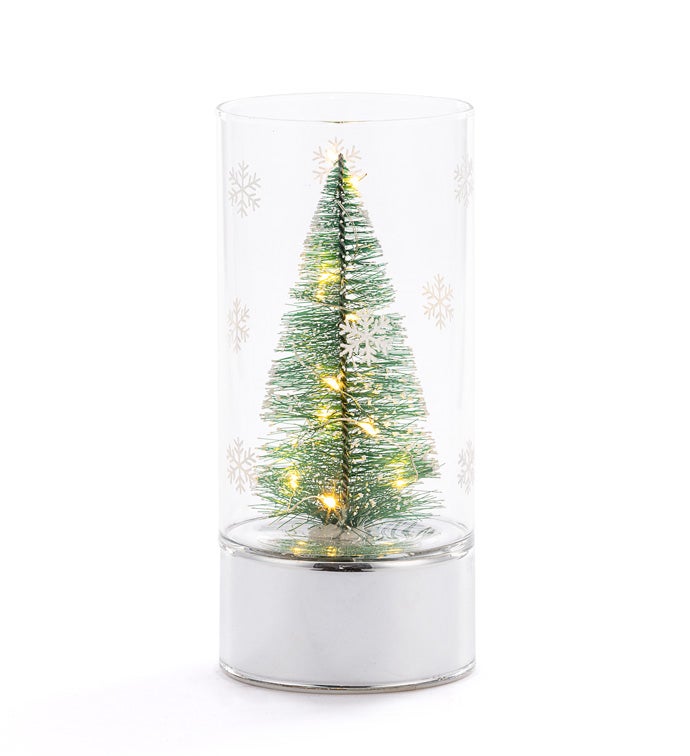 Led Glass Cylinder with Light up Tr