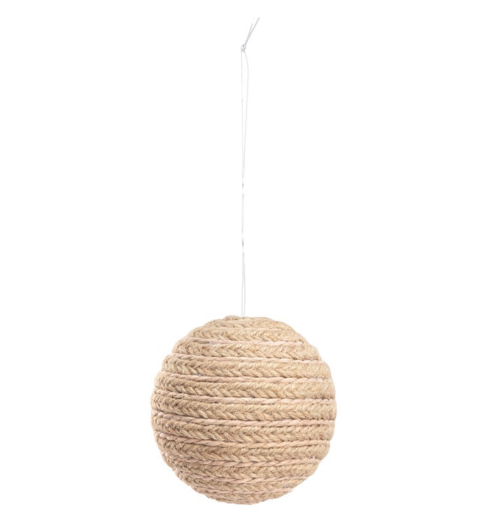 Brown/Tan Rope Ball Ornament