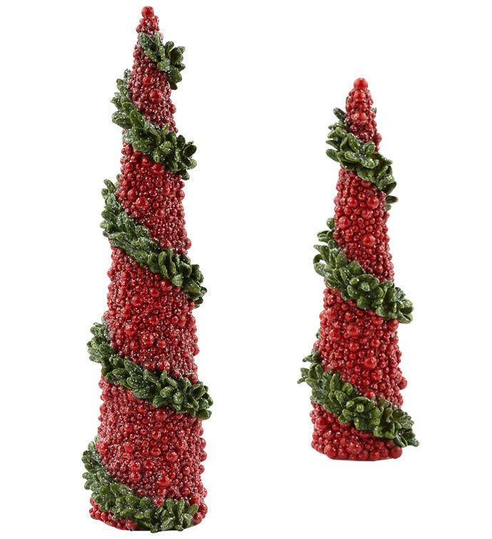 Red and Green Twist Cone Trees, Set
