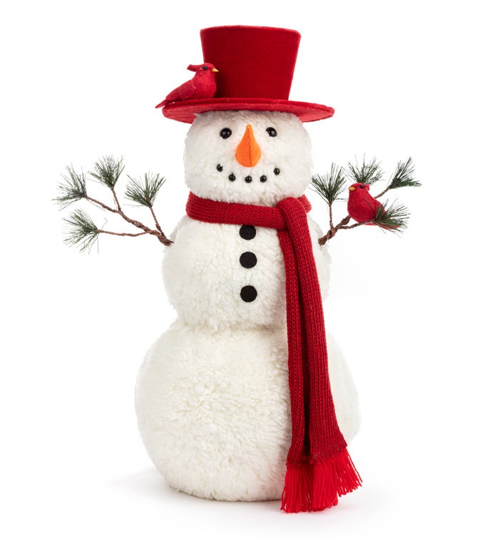 Large Snowman with red Top Hat