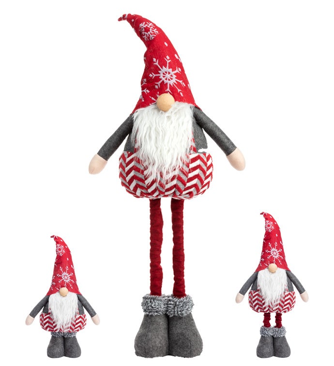 Adjustable Standing Red/Gray Gnome