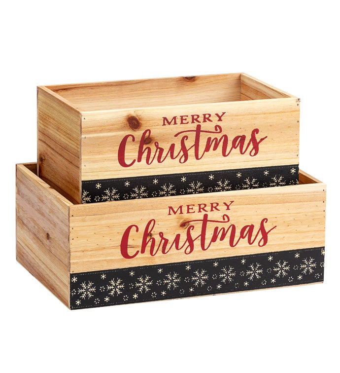 Merry Christmas Box,Set of 2
