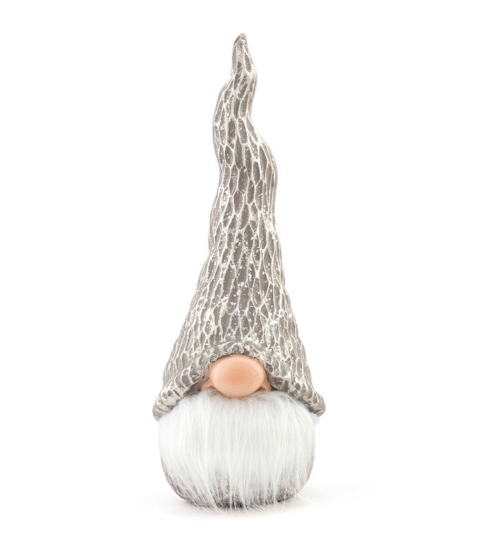Large Gray Hat Gnome with Beard