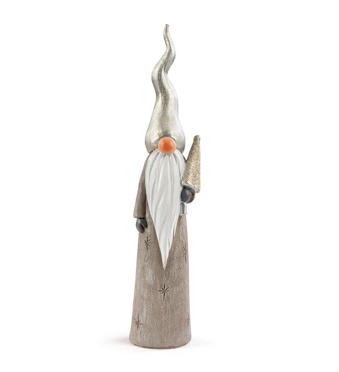 Silver Gnome with Tree