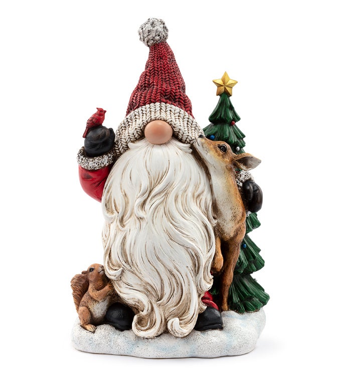 Christmas Gnome with Forest Animals