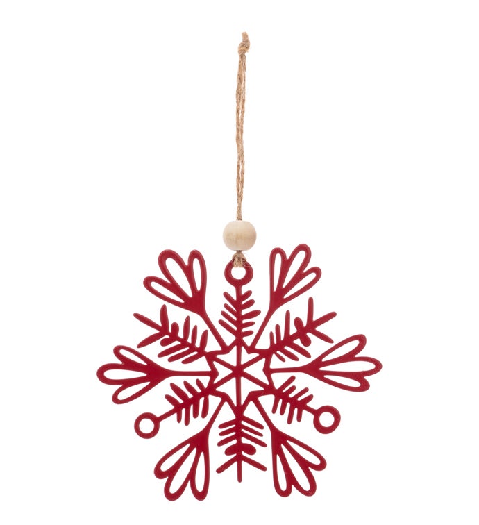 Red Snowflake Ornament