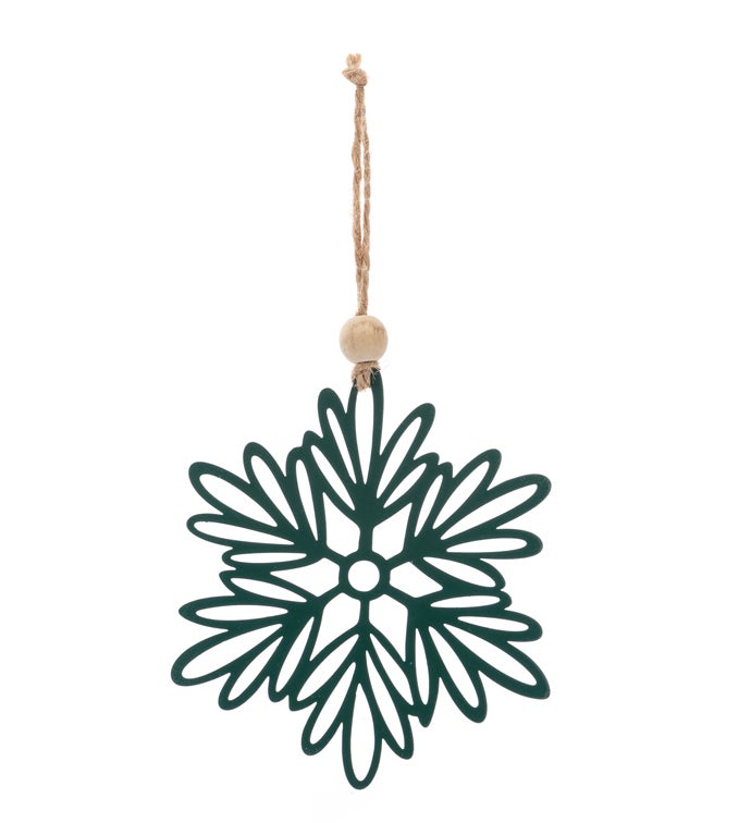 Green Snowflake Ornament