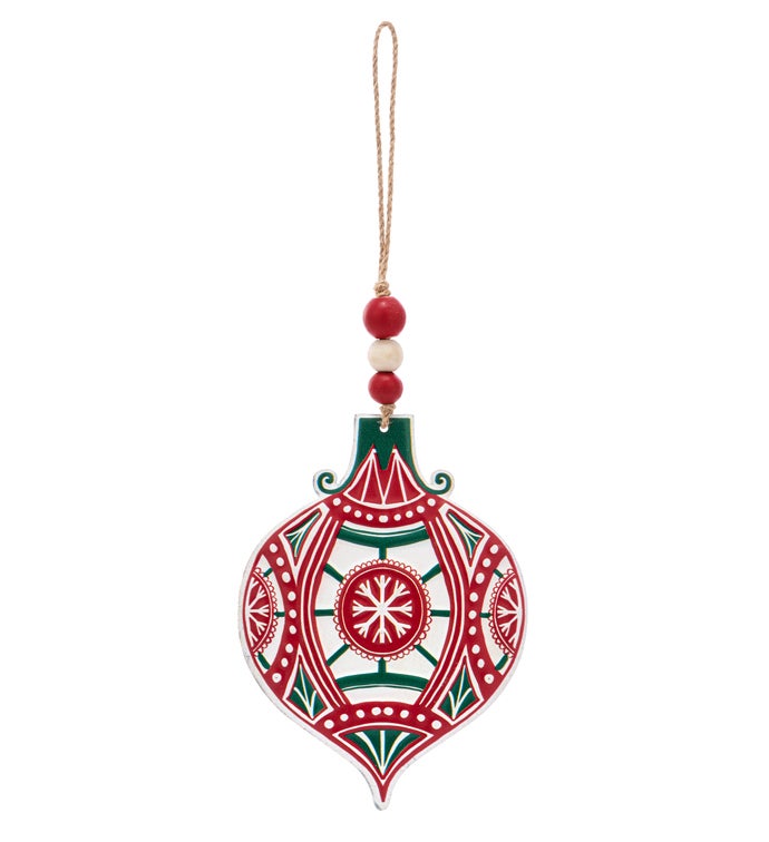Red/Green Snowflake Ornament
