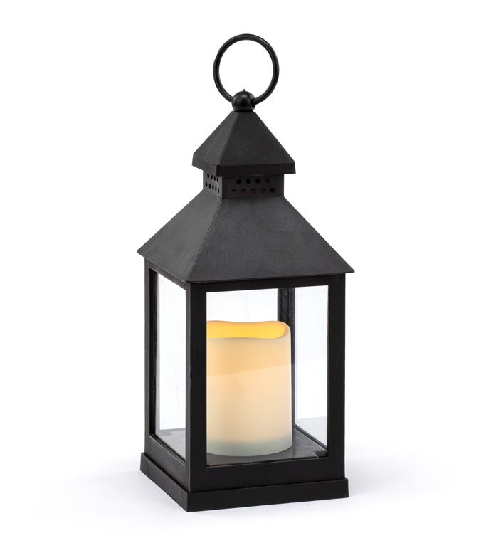 LED Black Candle Lantern