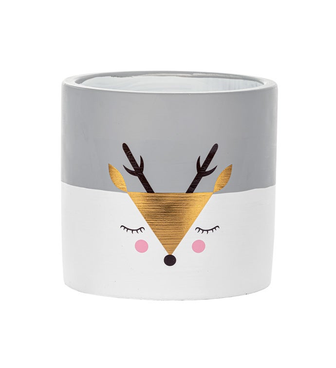 Small Gold Reindeer Face Planter