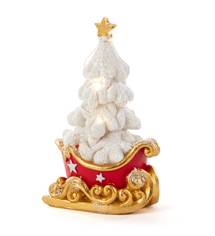LED Gold Star Tree/Sleigh