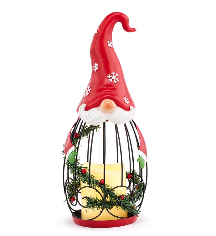 LED Santa Gnome Candle