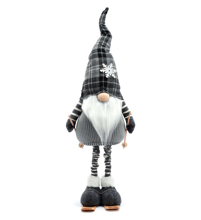 Gray Plaid Stretch Gnome