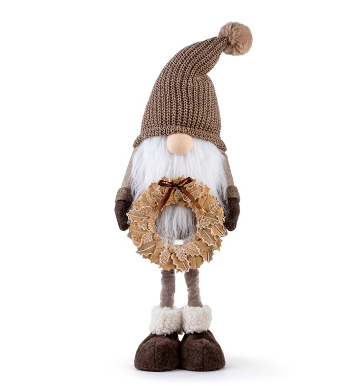 Brown Stretch Wreath Gnome