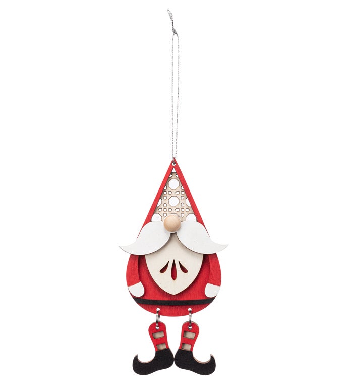 Santa Gnome Ornament, 2 Assorted
