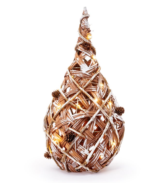 LED Rattan/Plastic/Wire/Pine Cone Ornament