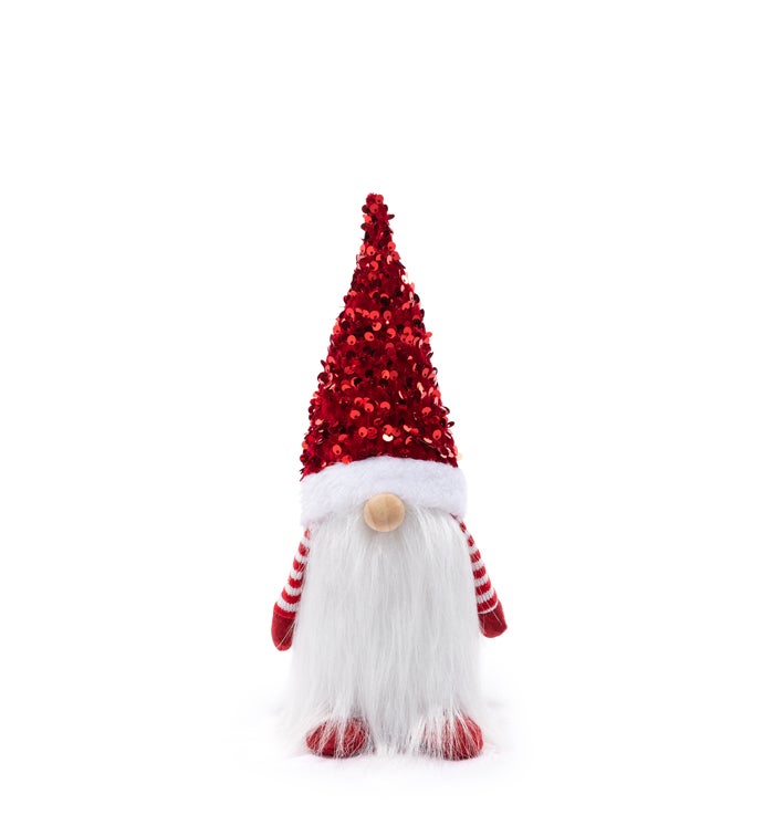 Small Glitter Hat Santa Gnome Figure