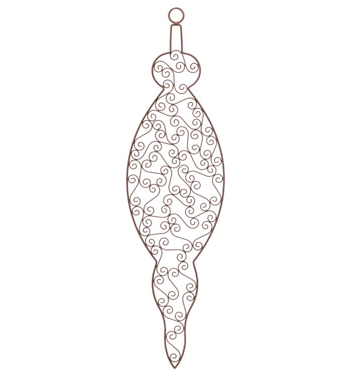 Large Pear Shape Scroll Ornament