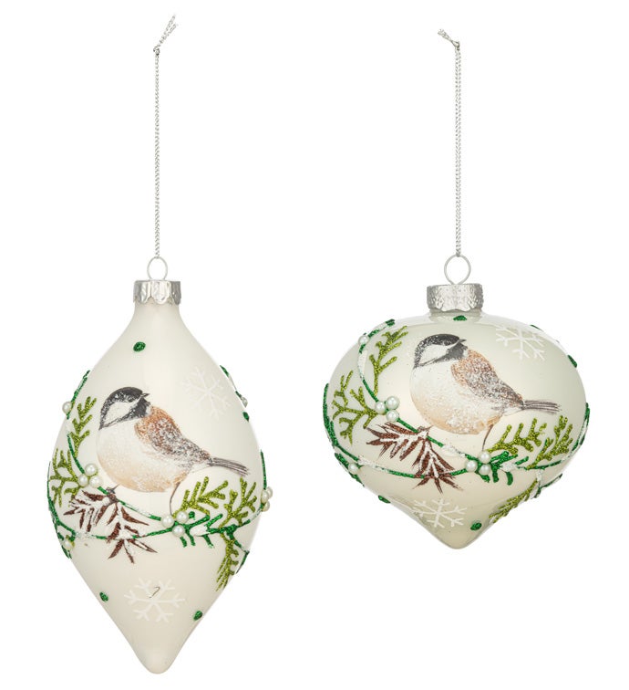 Chickadee Ornament  2 Assorted