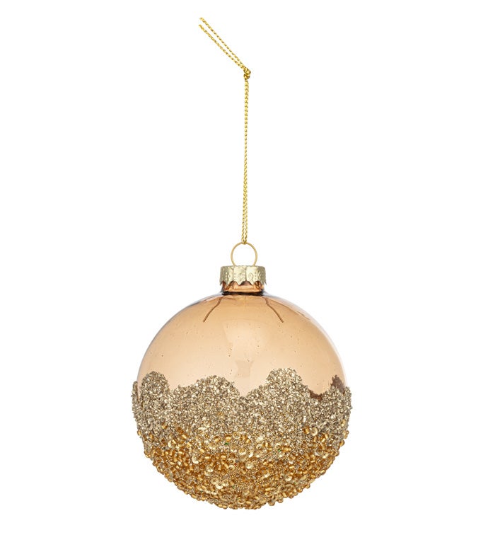 Copper Glitter Ornament