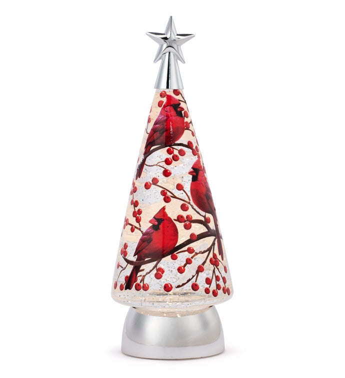 LED Cardinal/Berry Star Tree