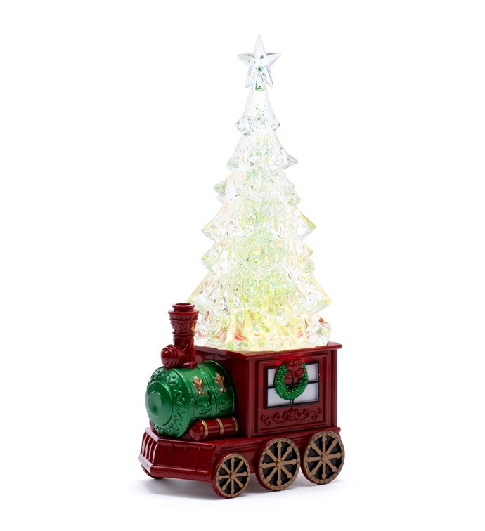 LED Christmas Train with Tree