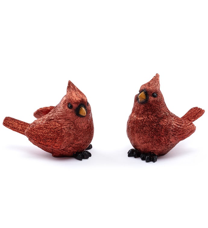 Glitter Cardinals, 2 Assorted