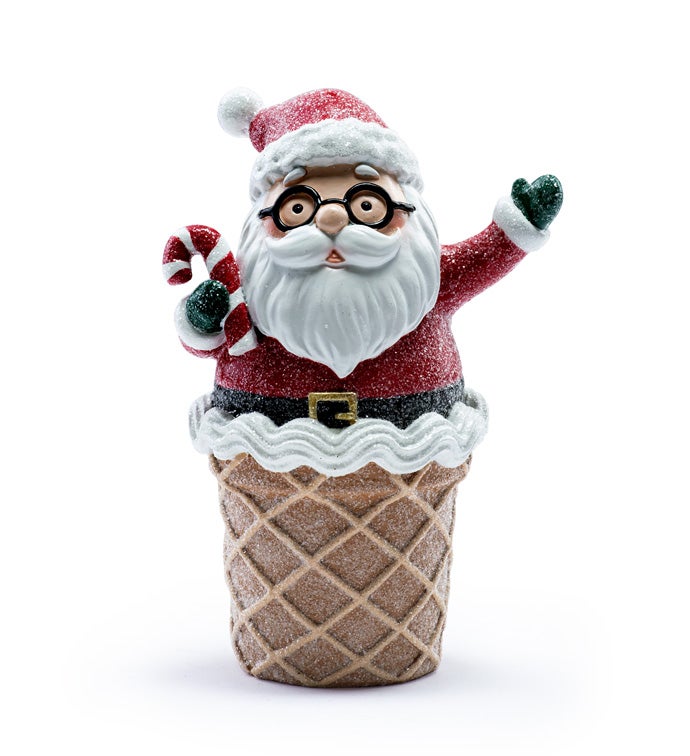 Ice Cream Cone Santa