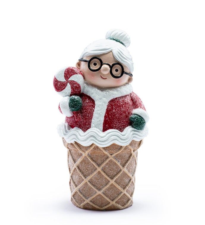 Ice Cream Cone Mrs. Santa