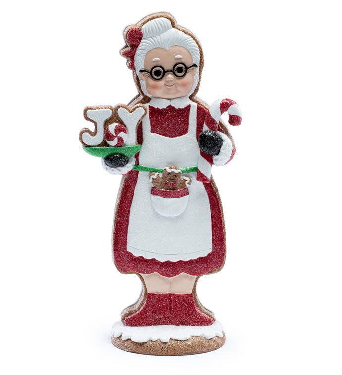 Gingerbread Mrs. Santa with Joy