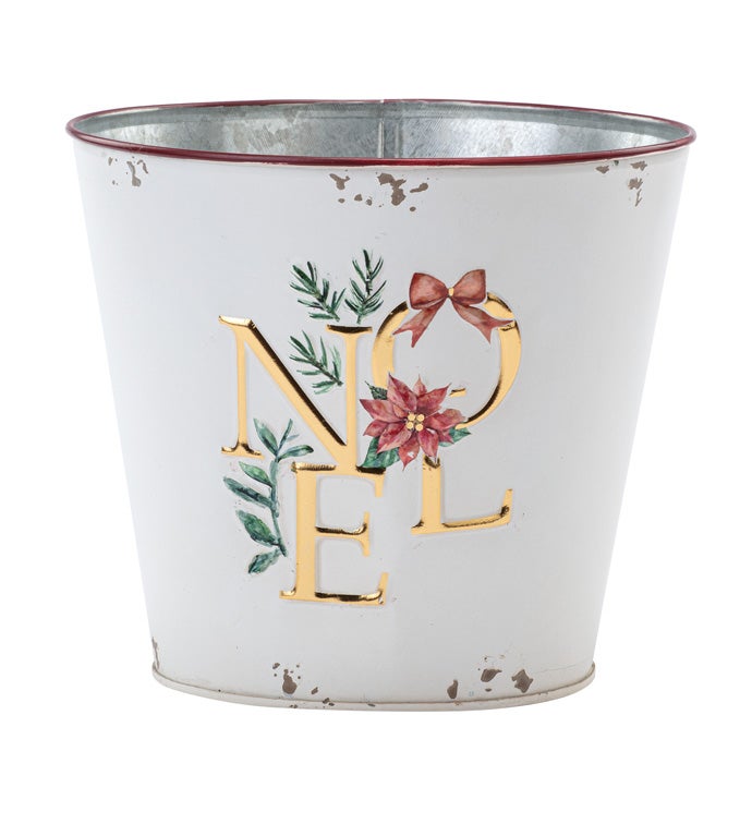 6.5" Noel Poinsettia Pot Cover