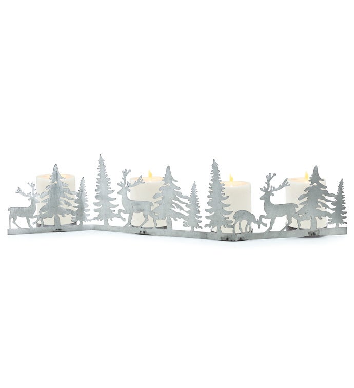 Deer Woodland 4 Piller Candle Holder
