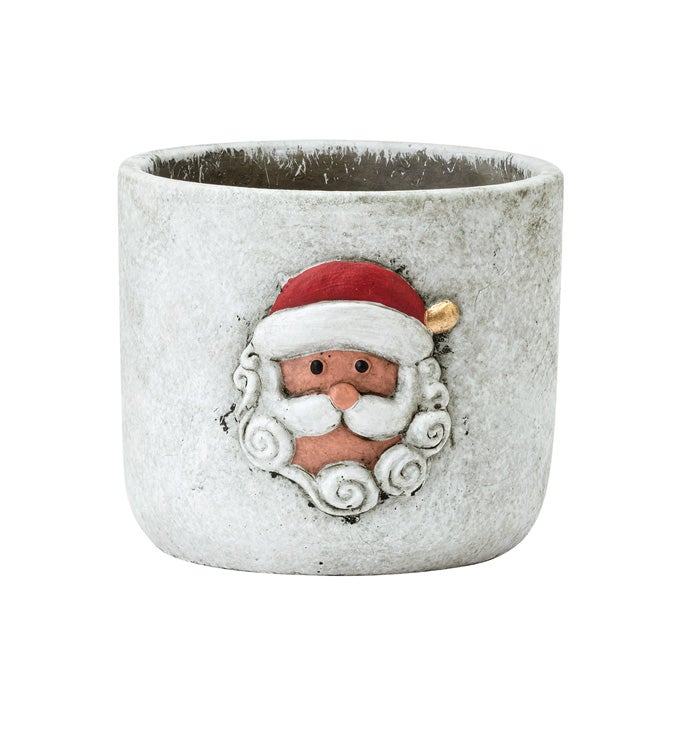 Distress 3D Santa Face Planter