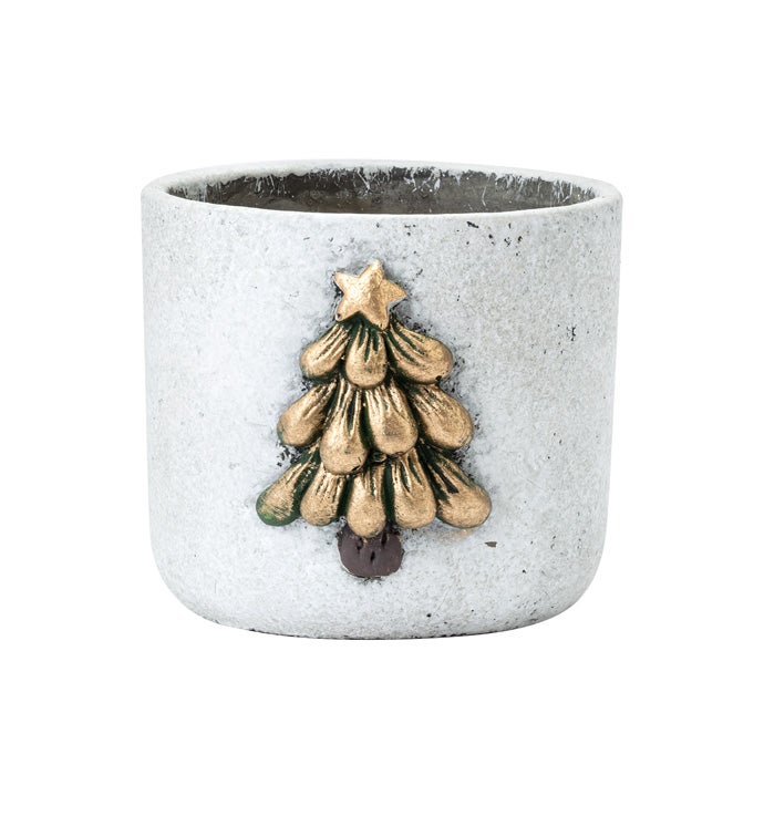 Distressed 3D Christmas Tree Planter