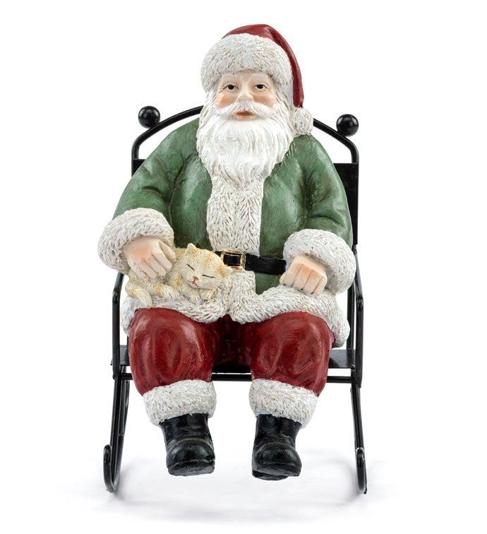 Sitting Santa with Cat