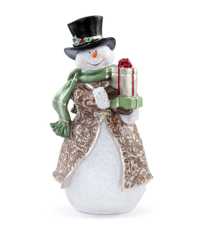 Holly Hat Gift Snowman