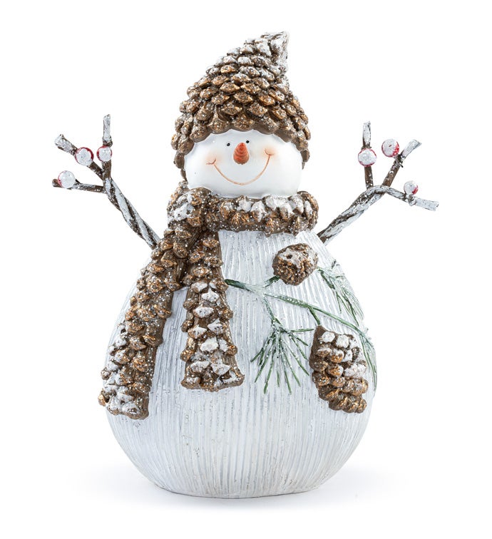 Twig Arm Pine Cone Snowman