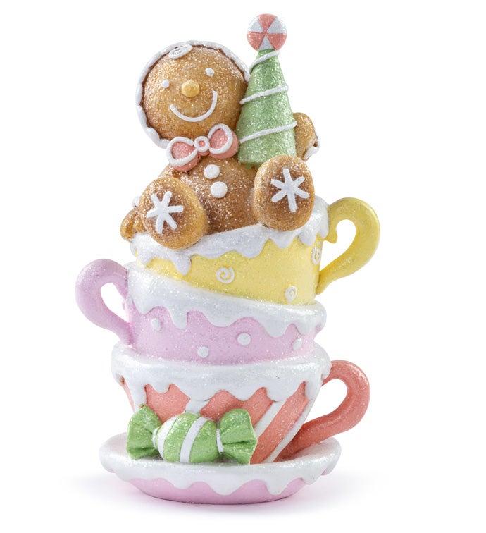 Gingerbread Man in 3-Teacups