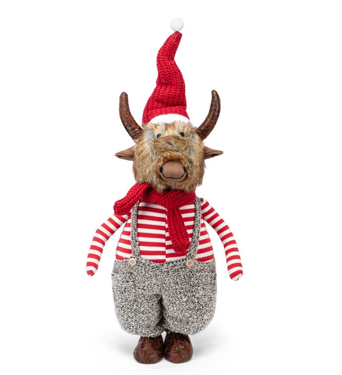 Standing Red/White Stripes Ox