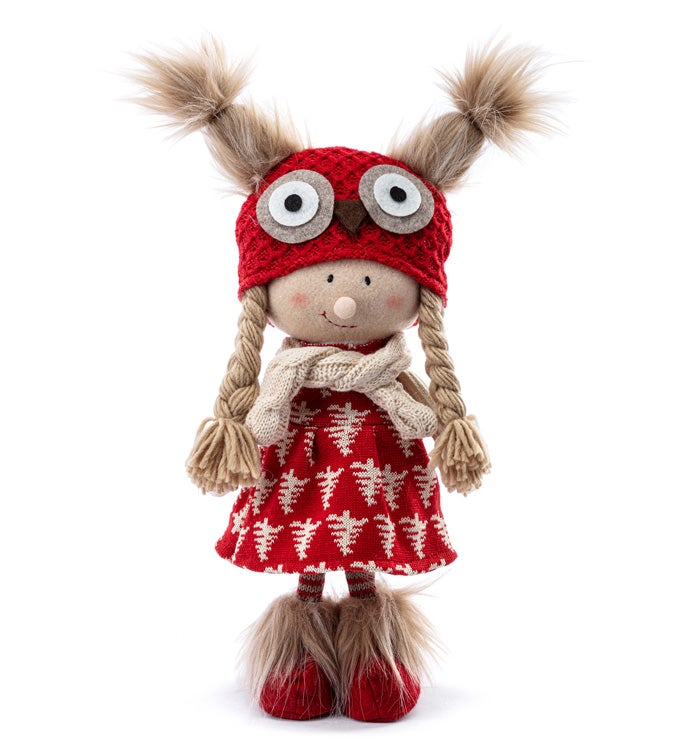 Standing Girl in Owl Hat