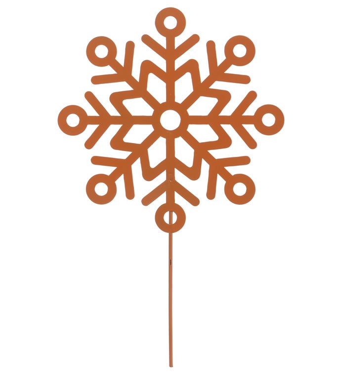 Large Brown Snowflake Stake