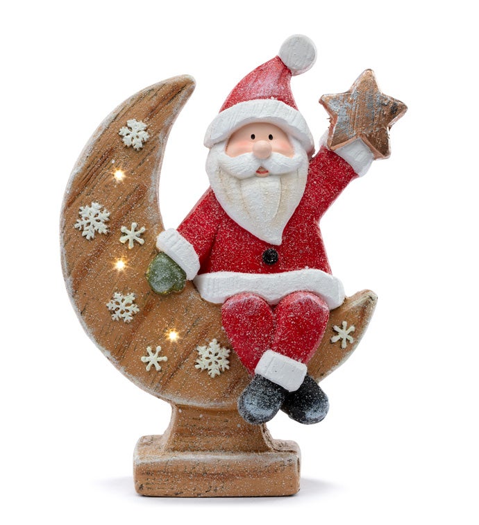 LED Star/Moon Santa