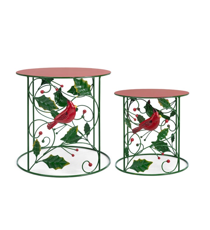 Cardinal/Holly Plant Stand  Set of 2