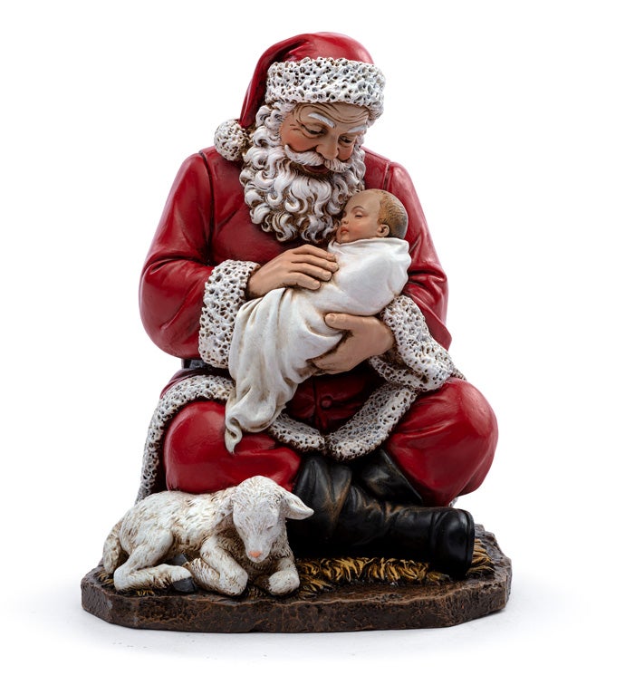 Santa Holding Baby Jesus