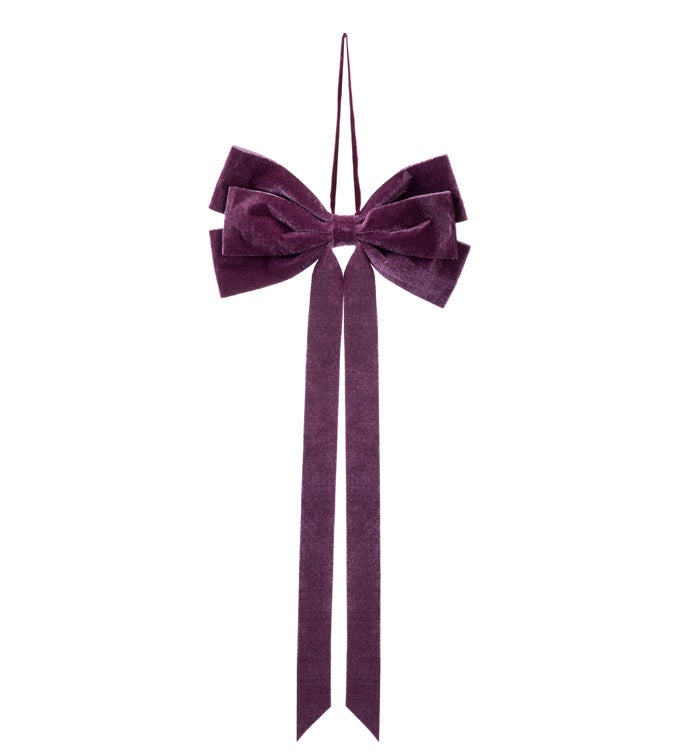 Plum Velvet Bow Ornament