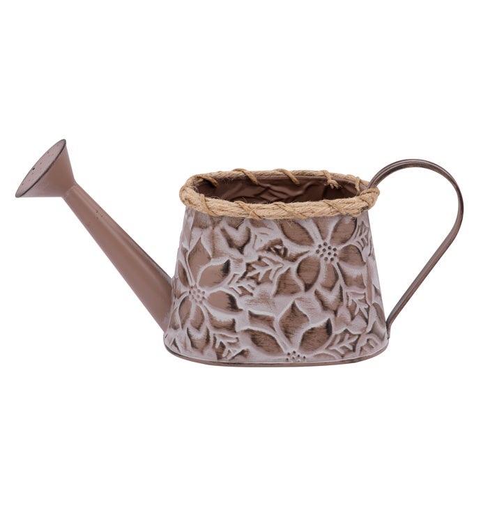 Brown Poinsettia Watering Can