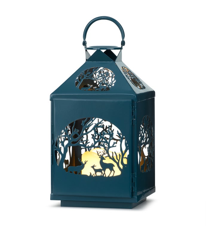 LED Blue Deer Candle Holder