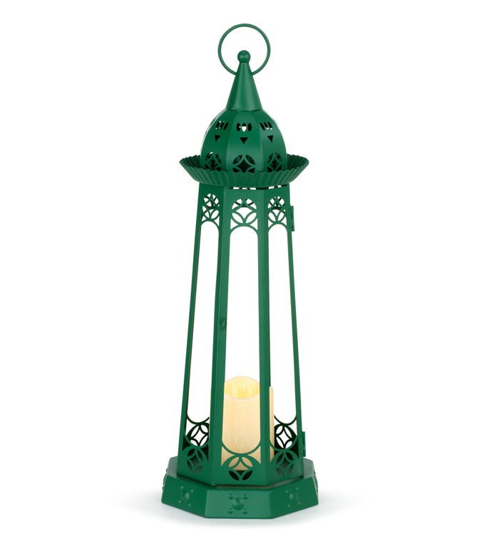 LED Green Candle Holder