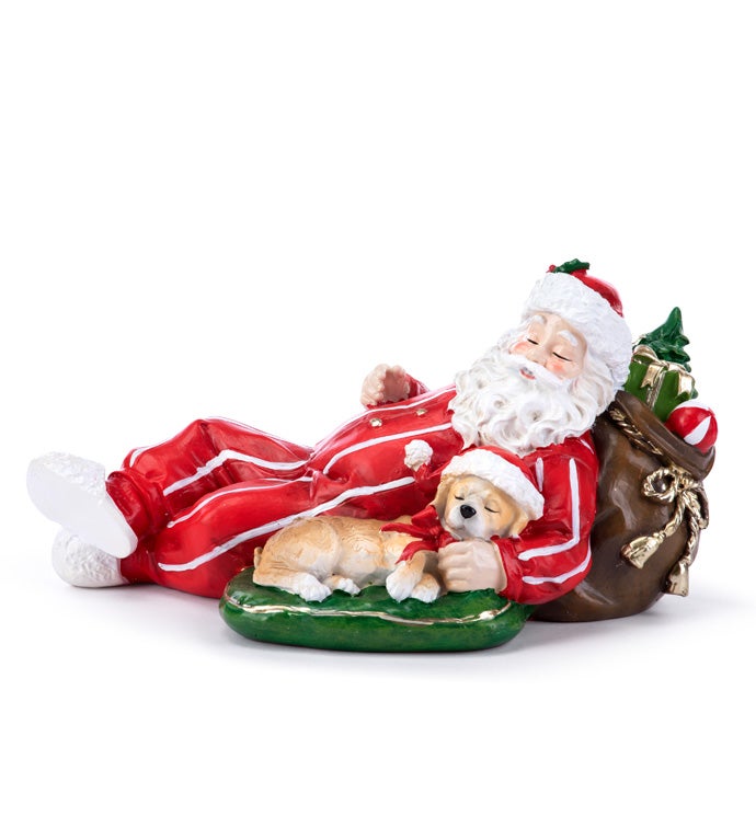 Sleeping Santa with Dog