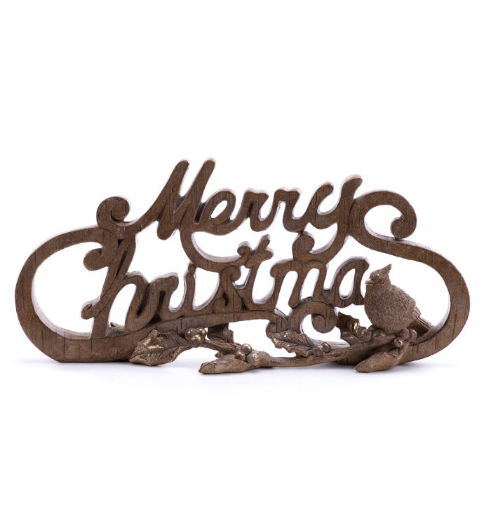 Wood Grain Merry Christmas